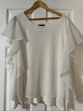 Alyx White Ruffle Sleeve Blouse